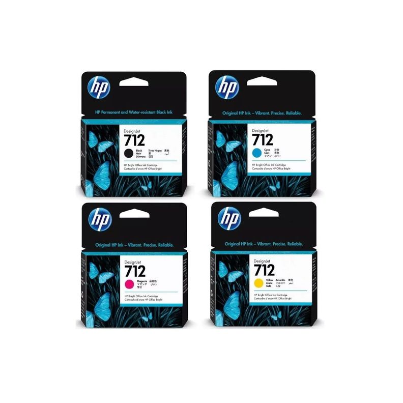 Pack Cartuchos Hp 712XL Negro + 712 Colores N/M/C/Y-0