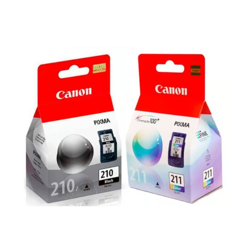 Pack Cartuchos Canon 210- 211 Original Negro / Tricolor-1