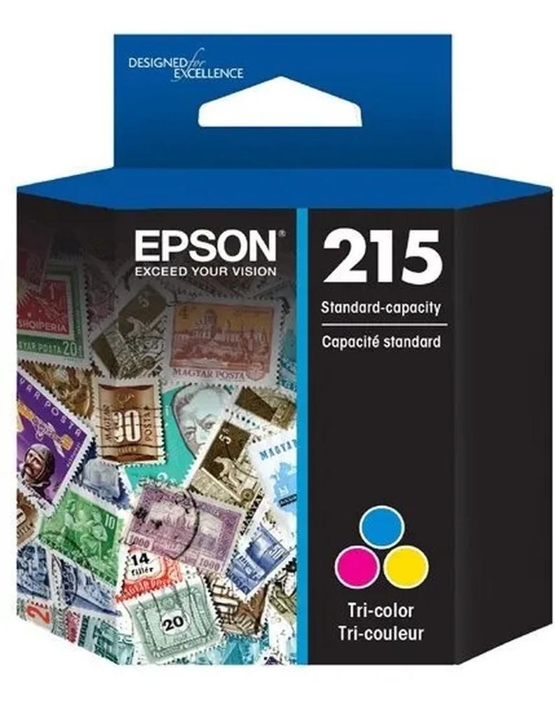 Cartucho de Tinta Epson 215 Tricolor Original Negro