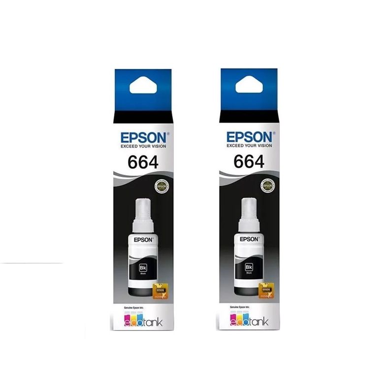 Pack 2 Tintas Epson 664 Negro Original-0