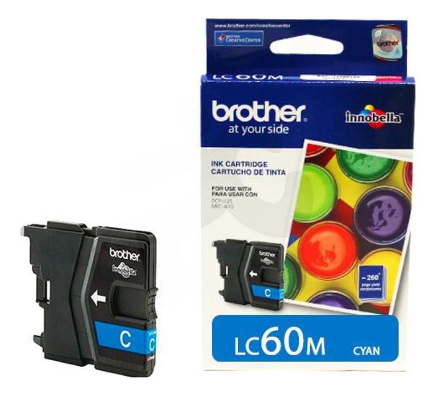 Cartucho de Tinta Brother LC60 Cyan Original Celeste
