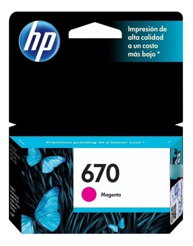 Cartucho de Tinta hp 670 Magenta Original Rojo