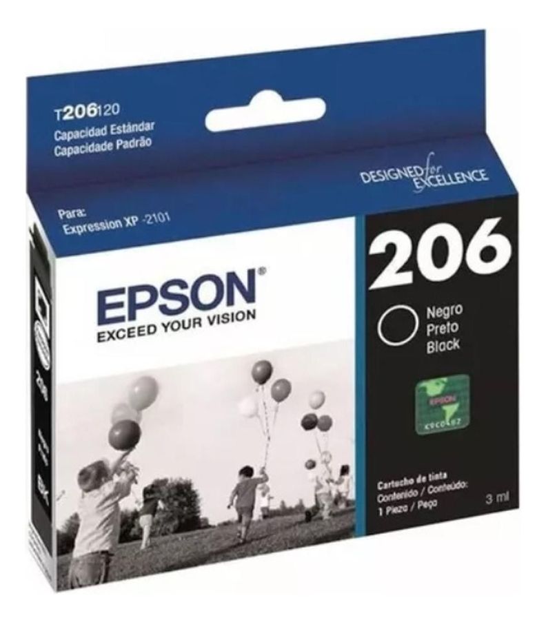 Cartucho de Tinta Epson 206 Negro Original