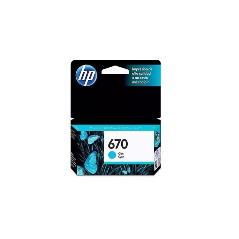 Cartucho hp 670 Cyan Original-0