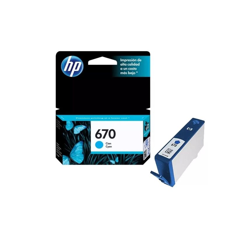 Cartucho hp 670 Cyan Original-1
