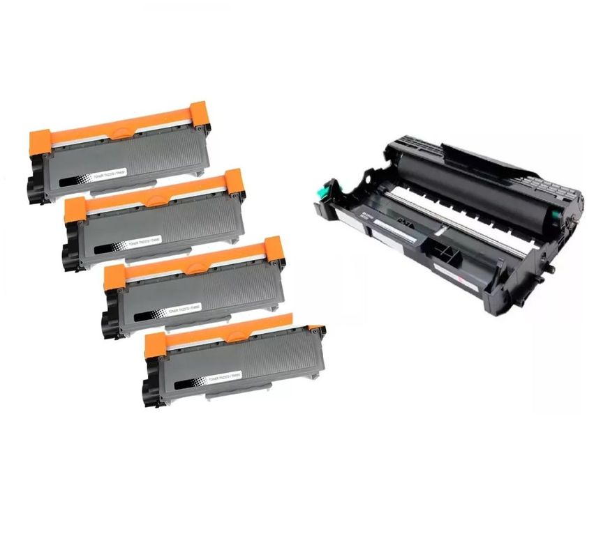 Pack 4 Toner Tn-2370 + DR-2340 L2320 L2520 L2720-0