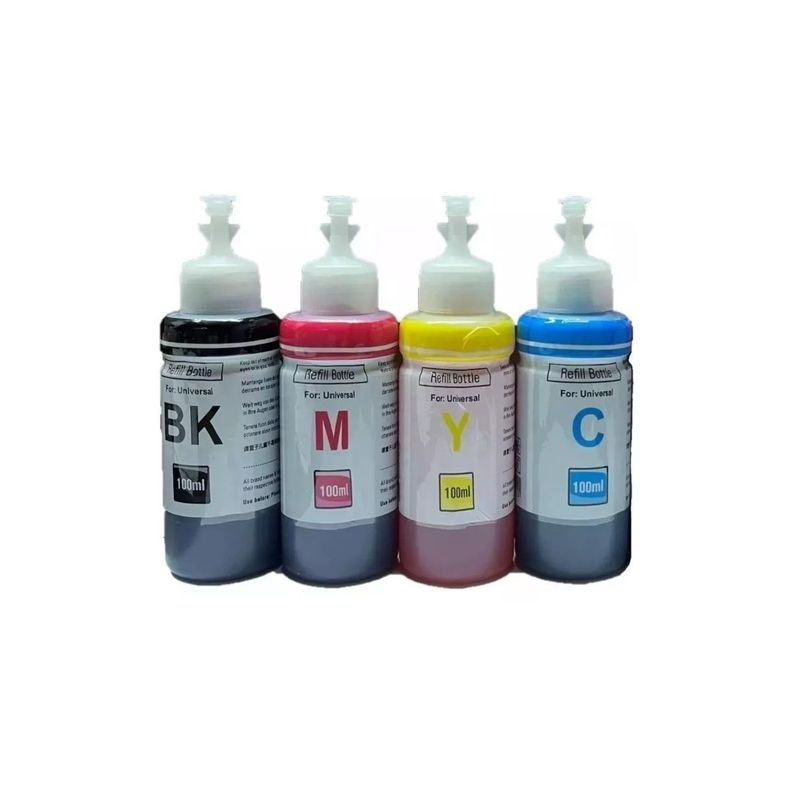 Pack Tintas100 ML Universales N/M/C/Y-0