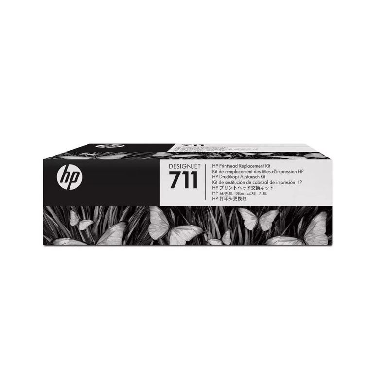 Pack Cabezal + 4 Tintas Hp 711 Originales