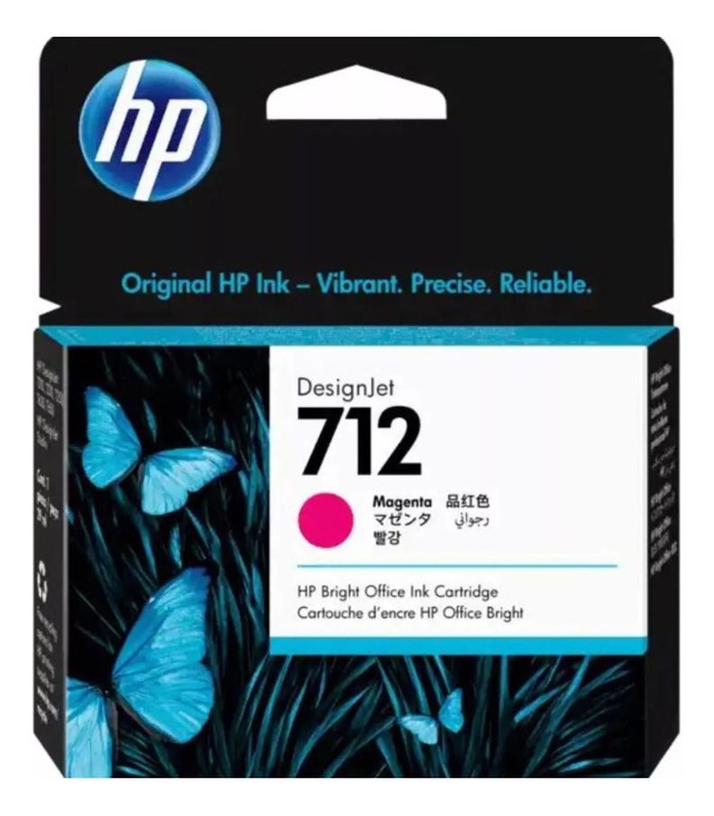 Cartucho de Tinta hp 712 Magenta Original Rojo