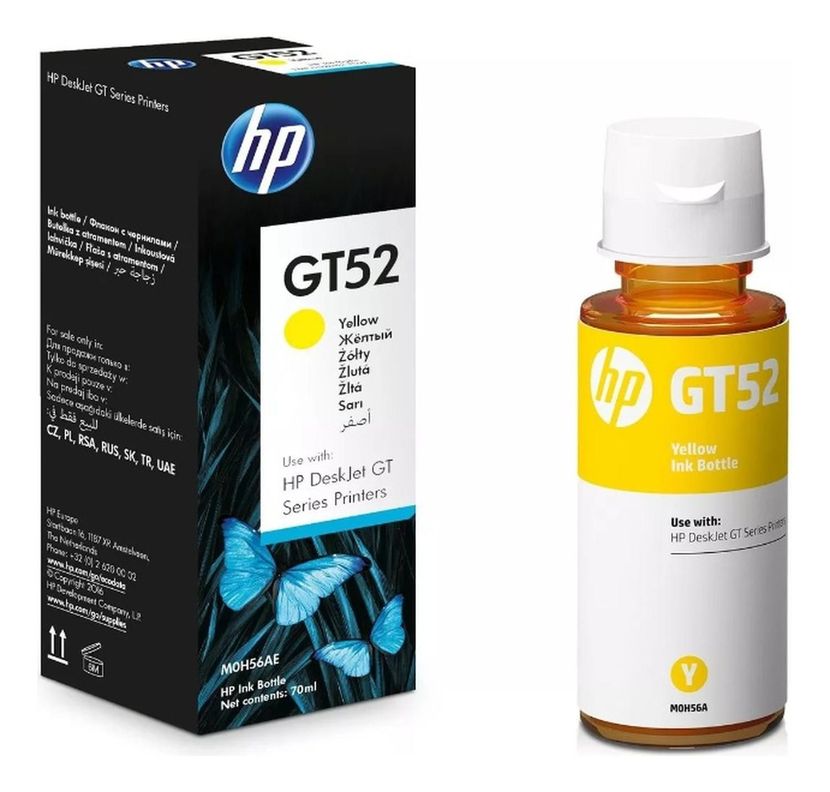 Botella de Tinta hp GT52 Yellow Original Amarillo