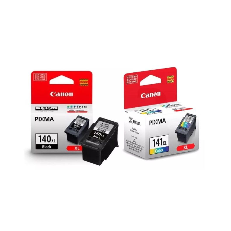Pack Cartuchos Canon 140XL- 141XL Original. Negro / Tricolor-0