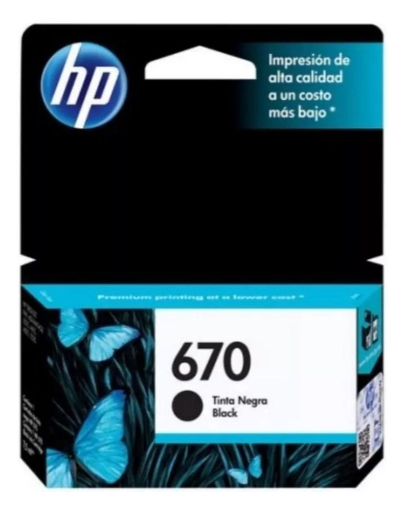 Cartucho de Tinta hp 670 Negro Original
