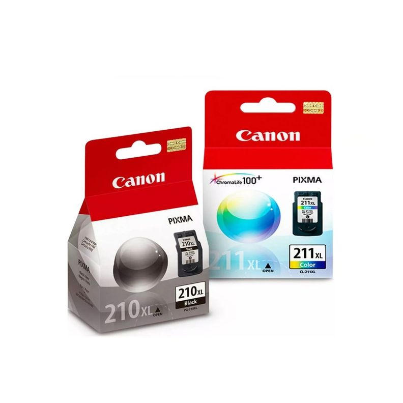 Pack Cartuchos Canon 210XL-211XL Original Negro / Tricolor-1