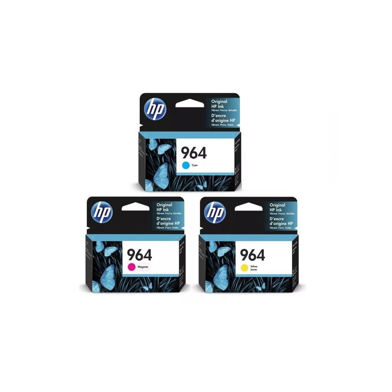 Pack Tintas Hp 964 Cmy Originales 9010 9020-0