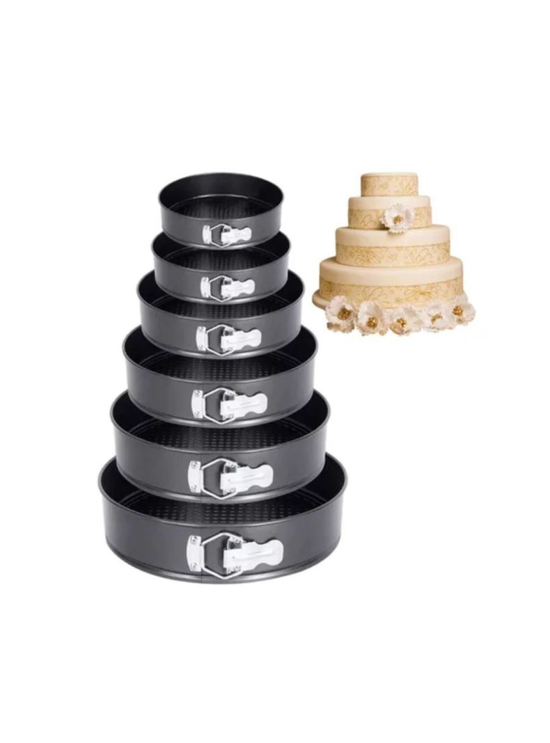 Set 6 Moldes Redondo Antiadherente Torta Repostería