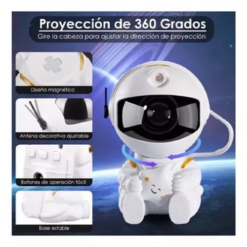 Lampara Led Astronauta De Mesa Proyector Estrellas Galaxia-2