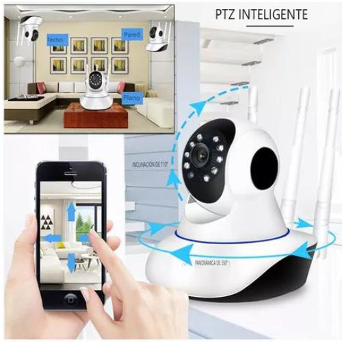 Cámara Inteligente  De Vigilancia Wifi Hd De 360° -1