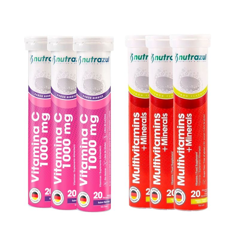 Vitamina C berries 1000 mg (3) + Multivitamínico (3) - Pack 6 unidades .-0