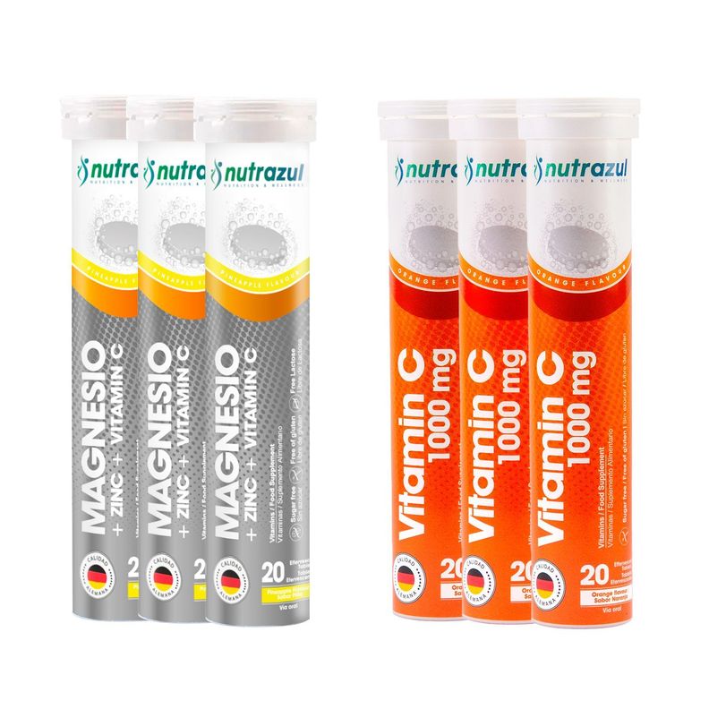 Magnesio - Zinc (3) + 3 Vitamina C 1000 mg - Pack 6 unidades.-0