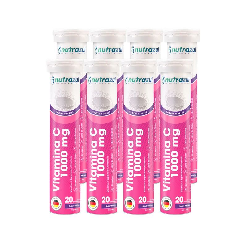 Vitamina C 1000 mg - Pack 8 unidades . -0