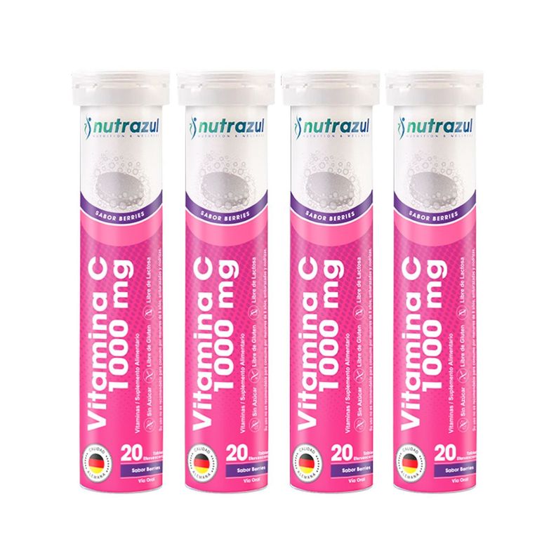 Vitamina C 1000 mg - Pack 4 unidades .-0