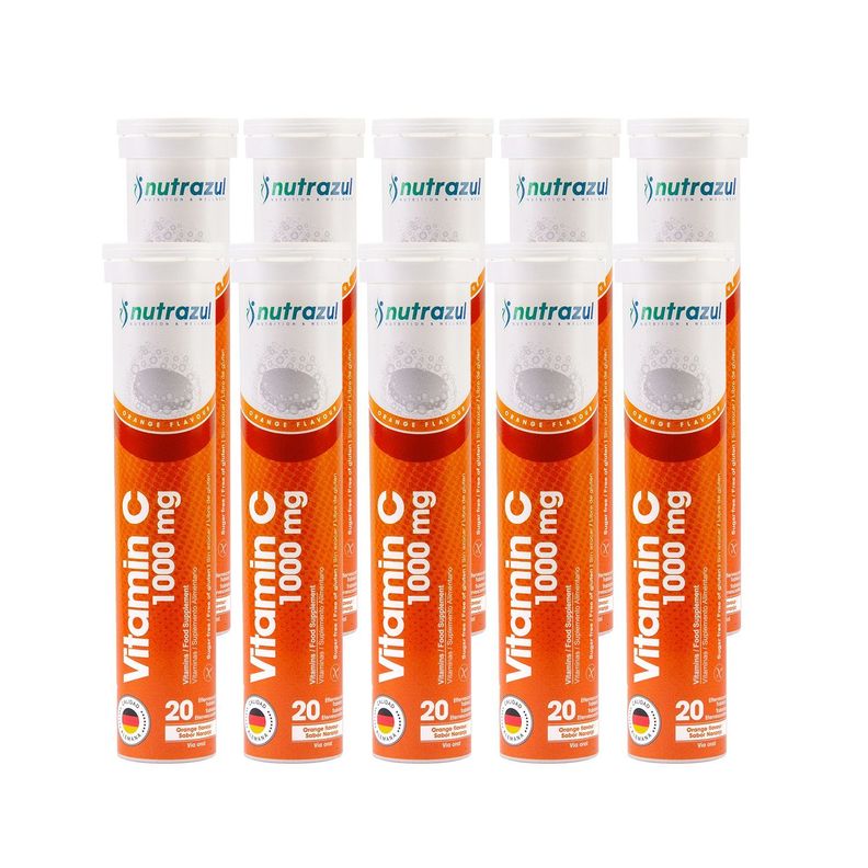 Vitamina C 1000 mg - Sabor Naranja - Pack 10 Unidades.-0