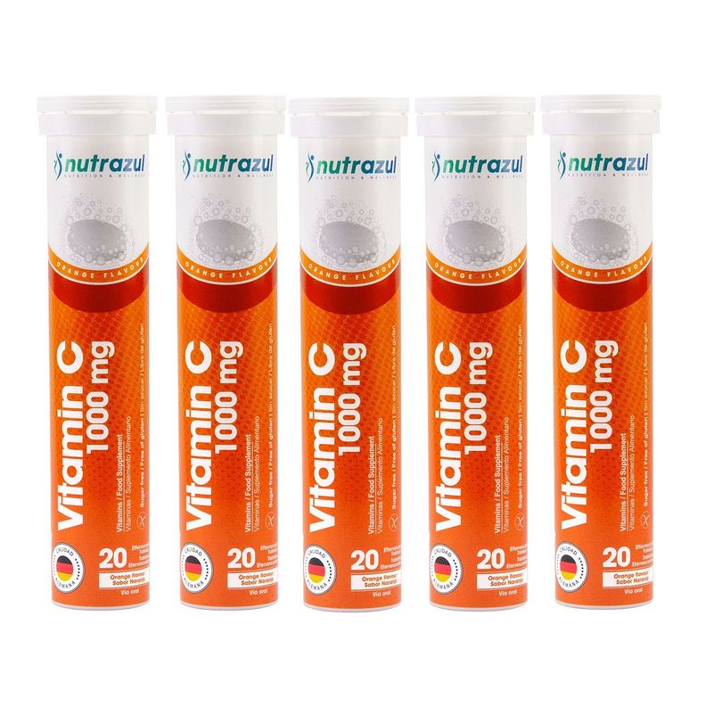 Vitamina C  -1000 mg - sabor Naranja - Pack 5 Unidades.-0