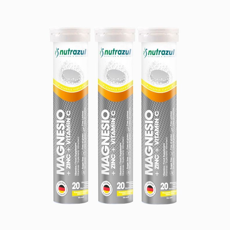 Magnesio 350 mg + Zinc 10 mg + Vit C - Pack 3 Unidades. Gris