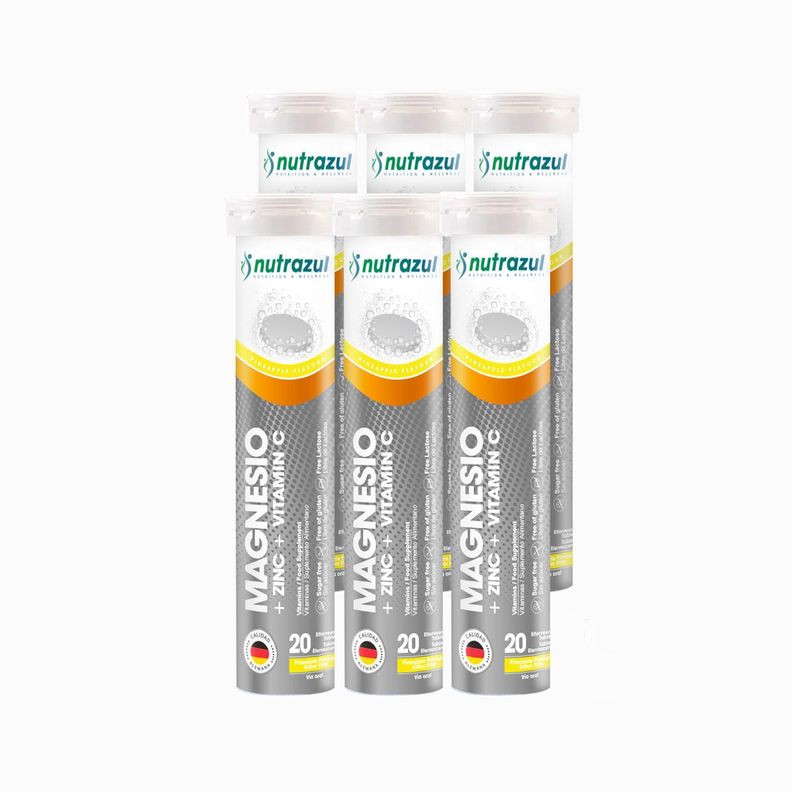 Magnesio 350 mg+ Zinc 10 mg + Vit C - Pack 6 unidades.-0