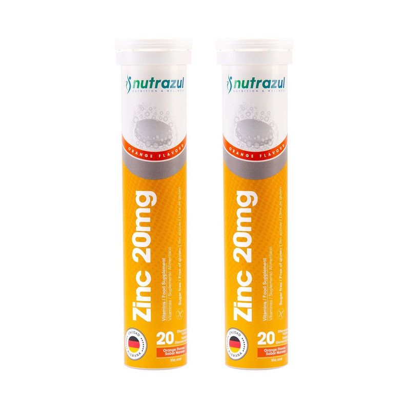 Zinc 20 Mg - Pack 2 Unidades. Amarillo