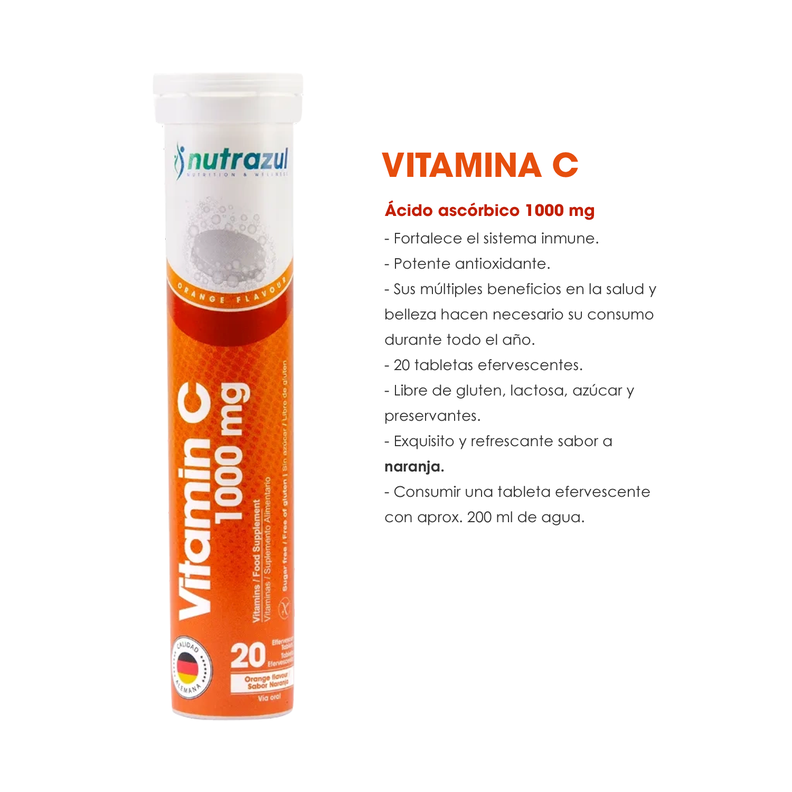Vitamina C 1000 mg - Pack 12 unidades . Sabores Naranja y Berries.-4