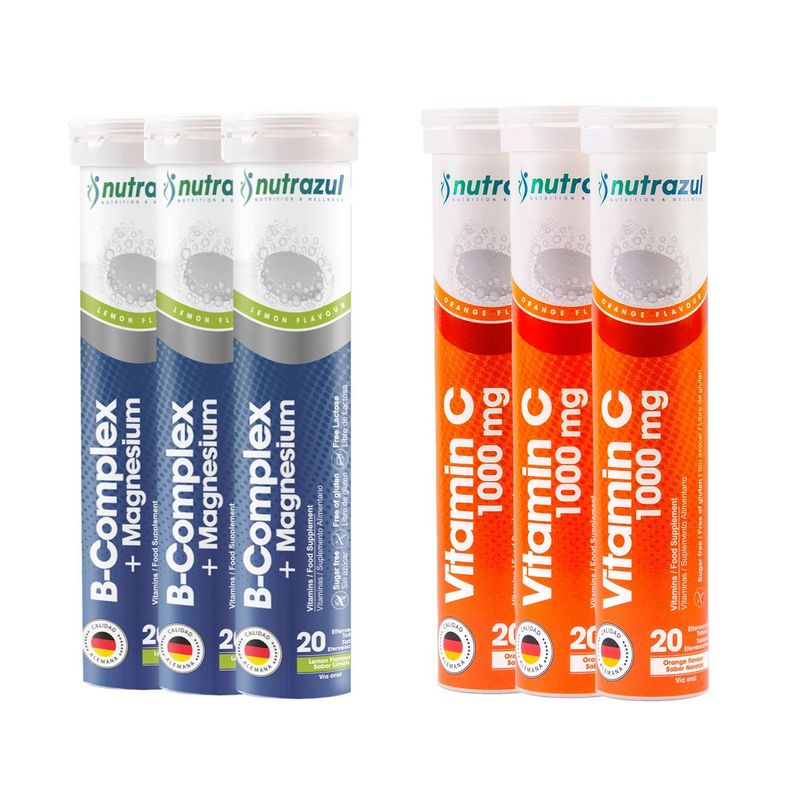 Bcomplex - Magnesio (3) + Vitamina C 1000 mg (3)  - Pack 6 unidades.-0