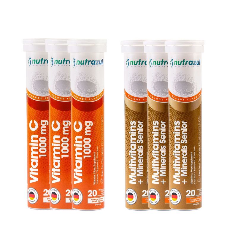 Vitamina C 1000 mg ( 3) + Multivitamínico Senior (3) - Pack 6 Unidades.-0