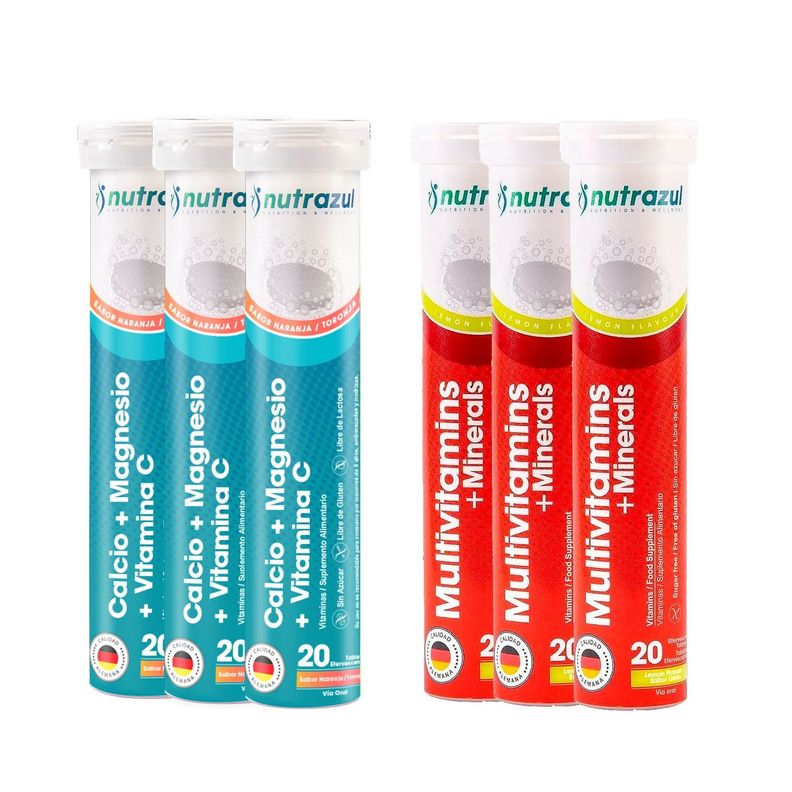 Calcio - Magnesio (3)  + Multivitamínico Completo (3)  - Pack 6 unidades.-0