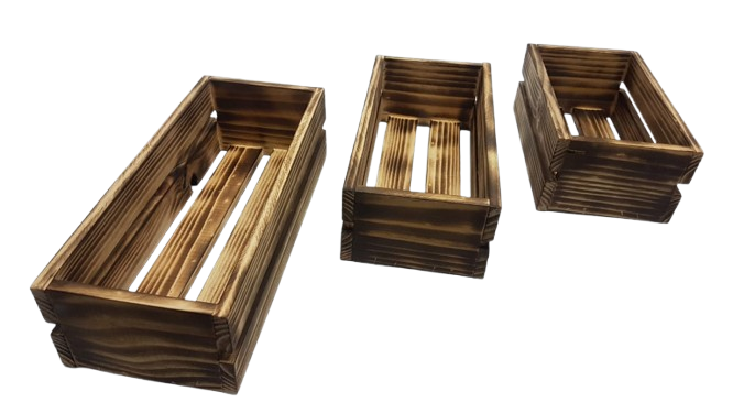 Set 3 Cajas Organizadoras Madera Rústica-1