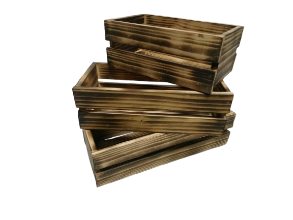 Set 3 Cajas Organizadoras Madera Rústica-3
