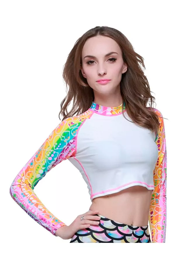 Top de baño mujer manga Larga Quick Dry Upf50+-1