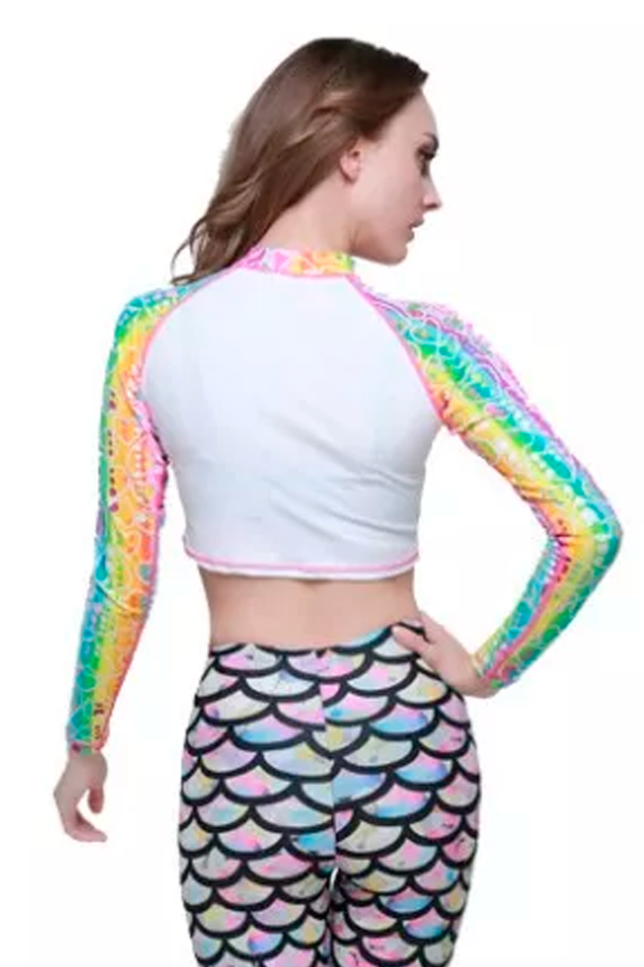 Top de baño mujer manga Larga Quick Dry Upf50+-2