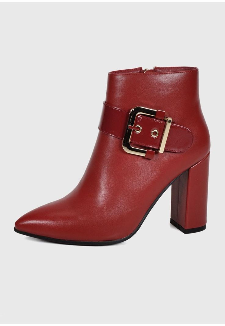 Botín Mujer Andris Rojo -0