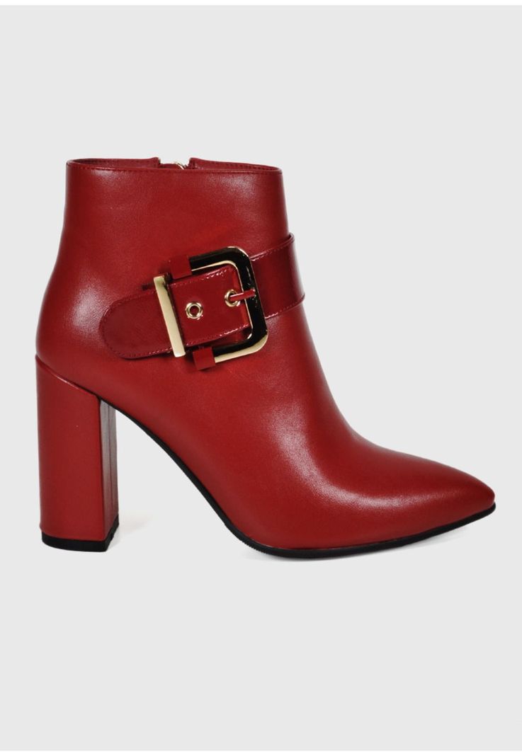 Botín Mujer Andris Rojo -1