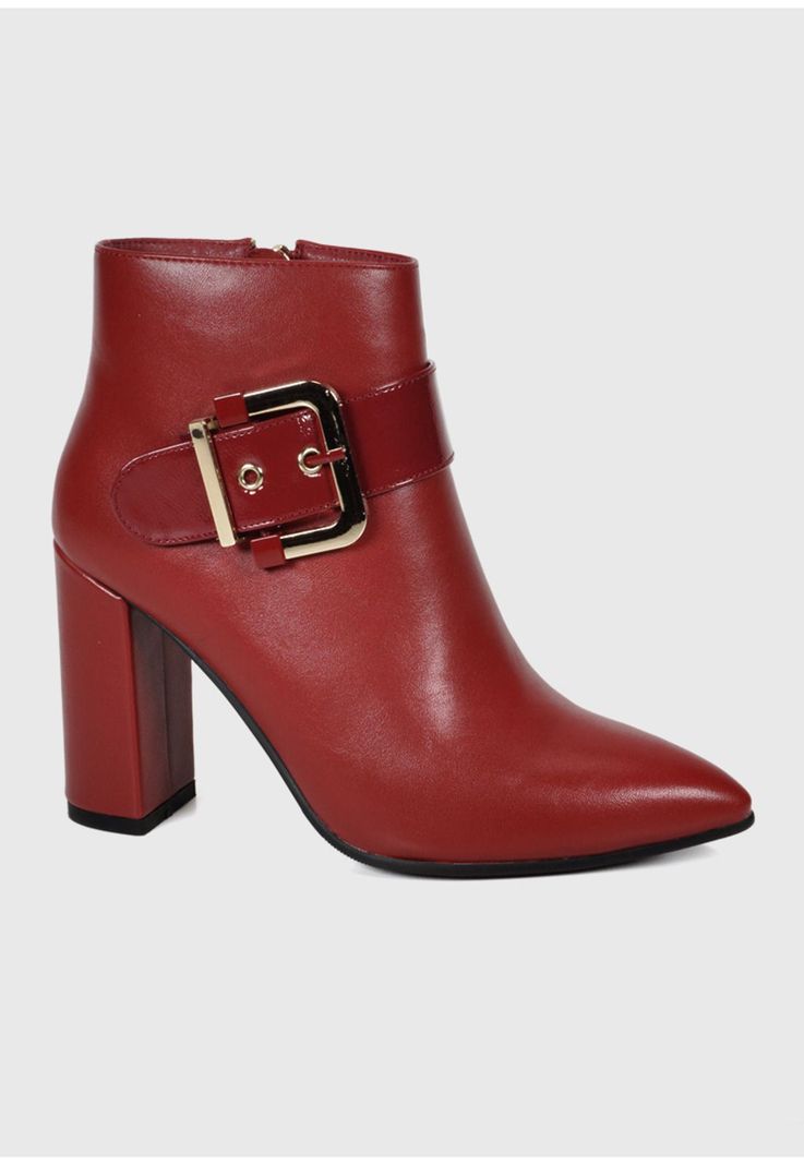 Botín Mujer Andris Rojo -4