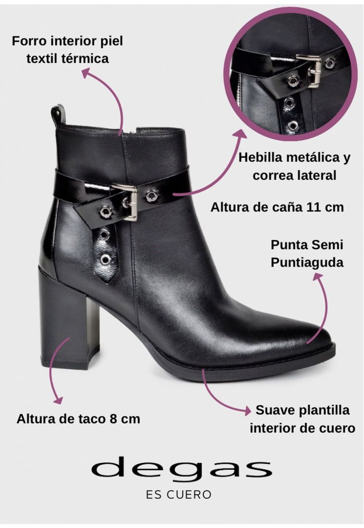 Botín Mujer Cuero Montsie Negro-2