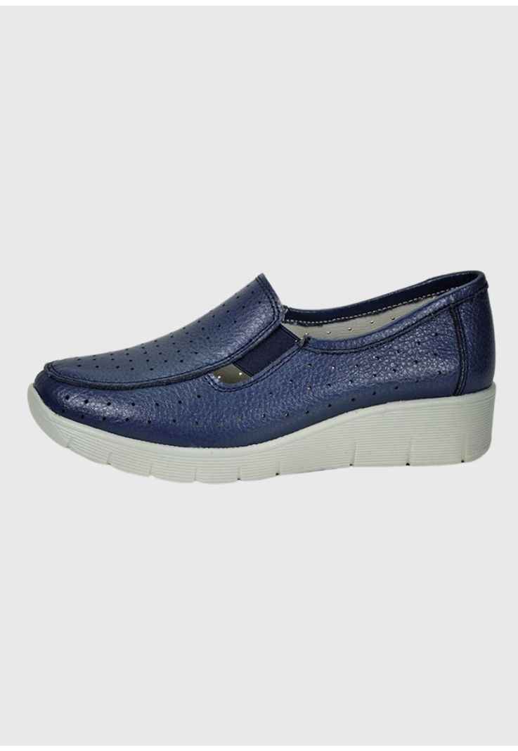Mocasín Cuero Aranna Azul-0