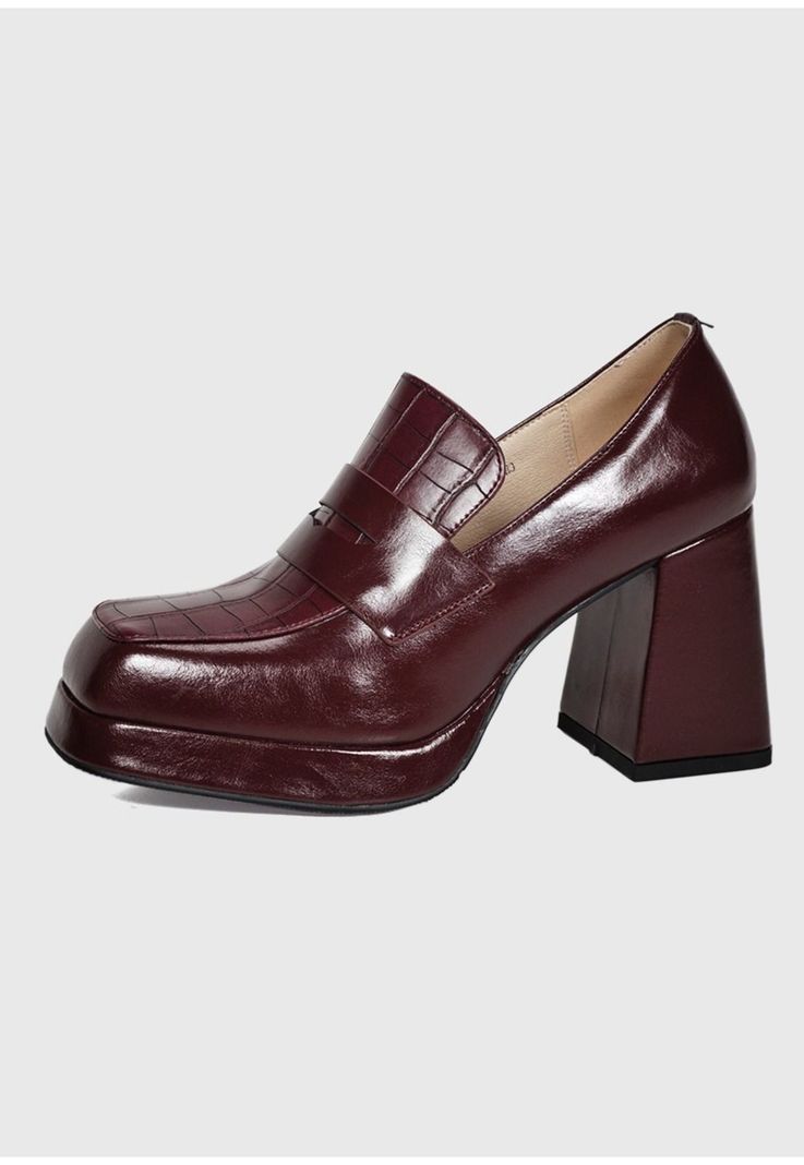 Zapato Cuero Zanila Burdeo-1