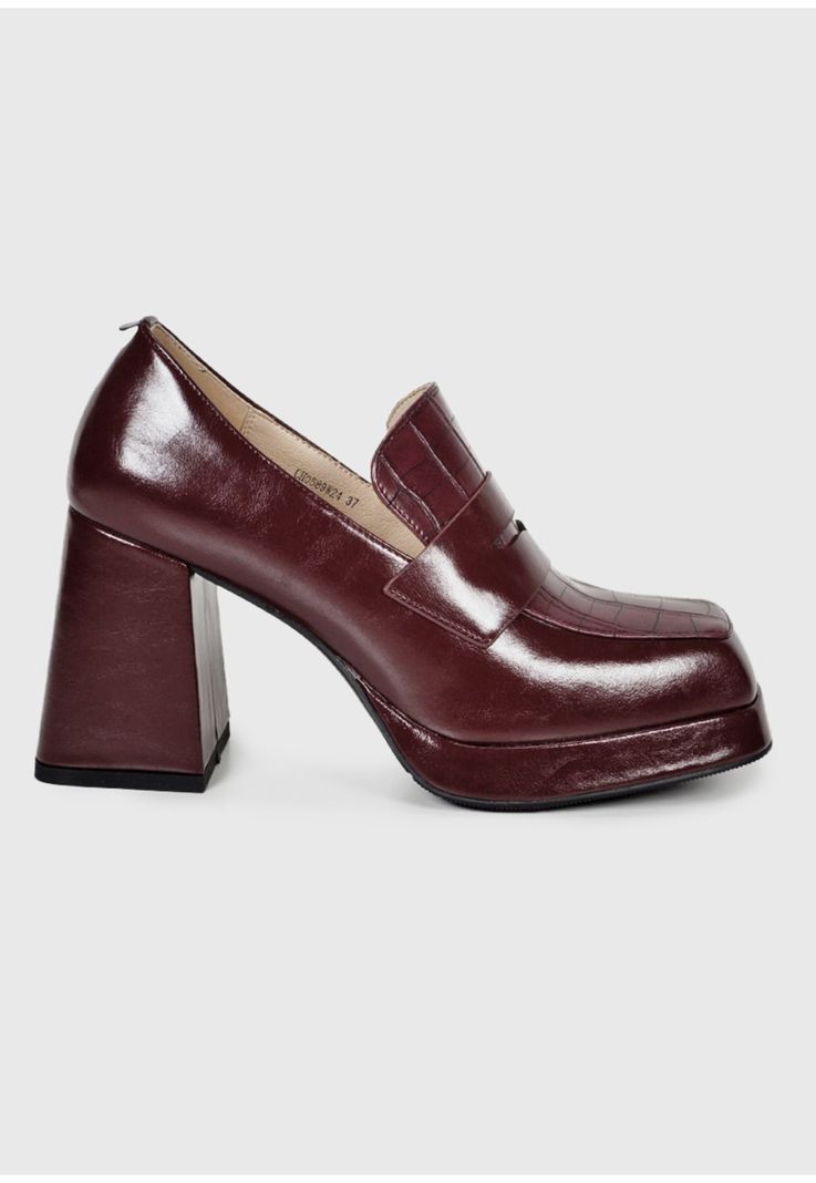 Zapato Cuero Zanila Burdeo-3