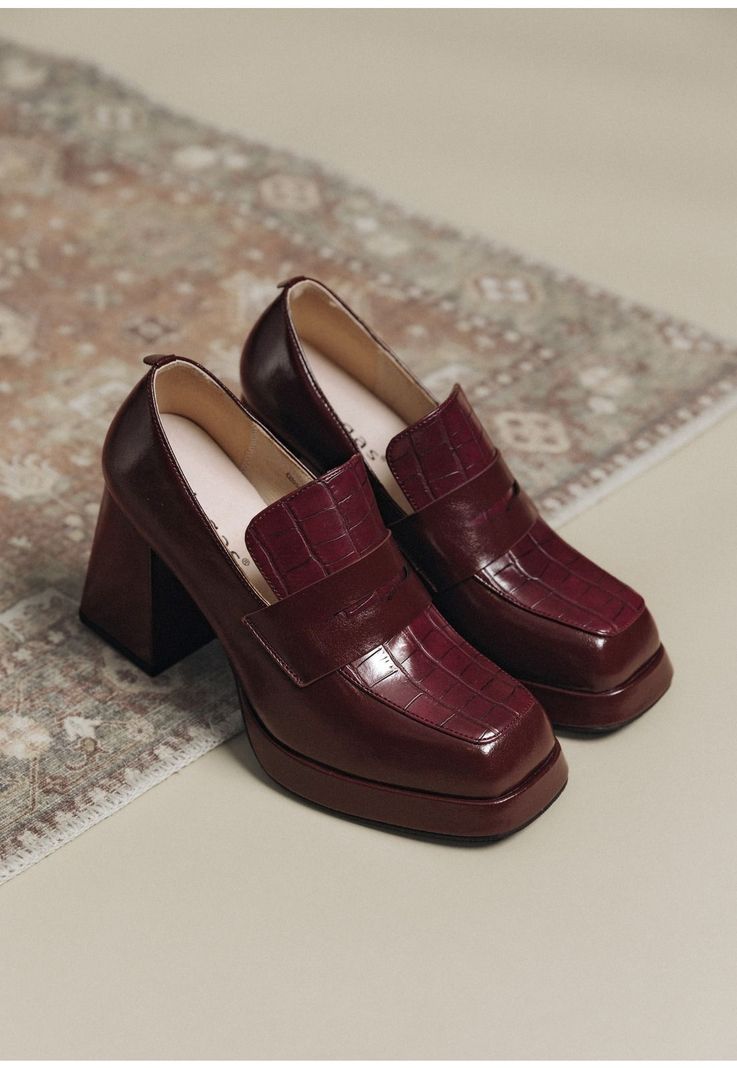 Zapato Cuero Zanila Burdeo-0