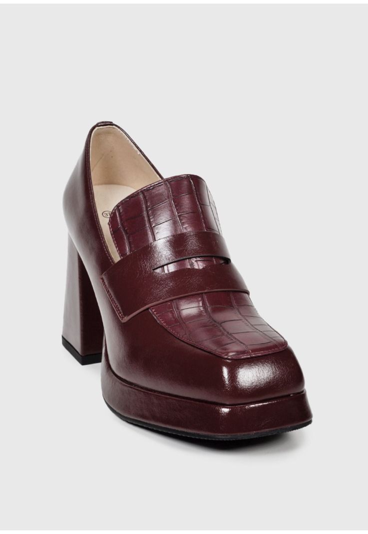 Zapato Cuero Zanila Burdeo-5