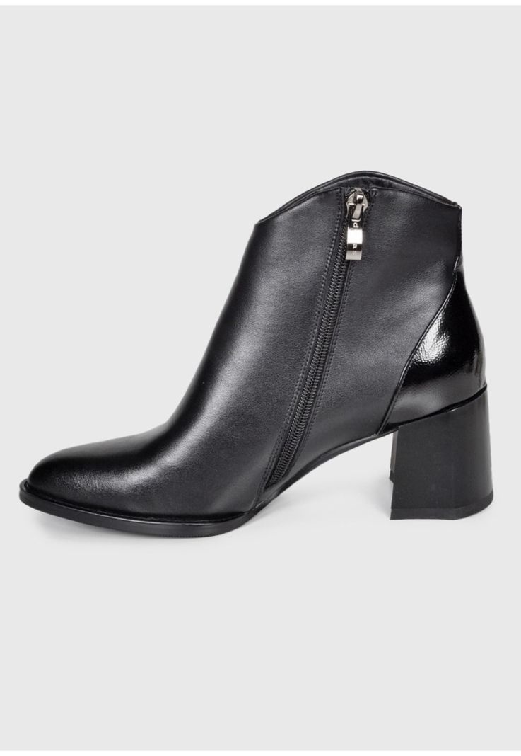 Botín Mujer Cuero Malka Negro-5