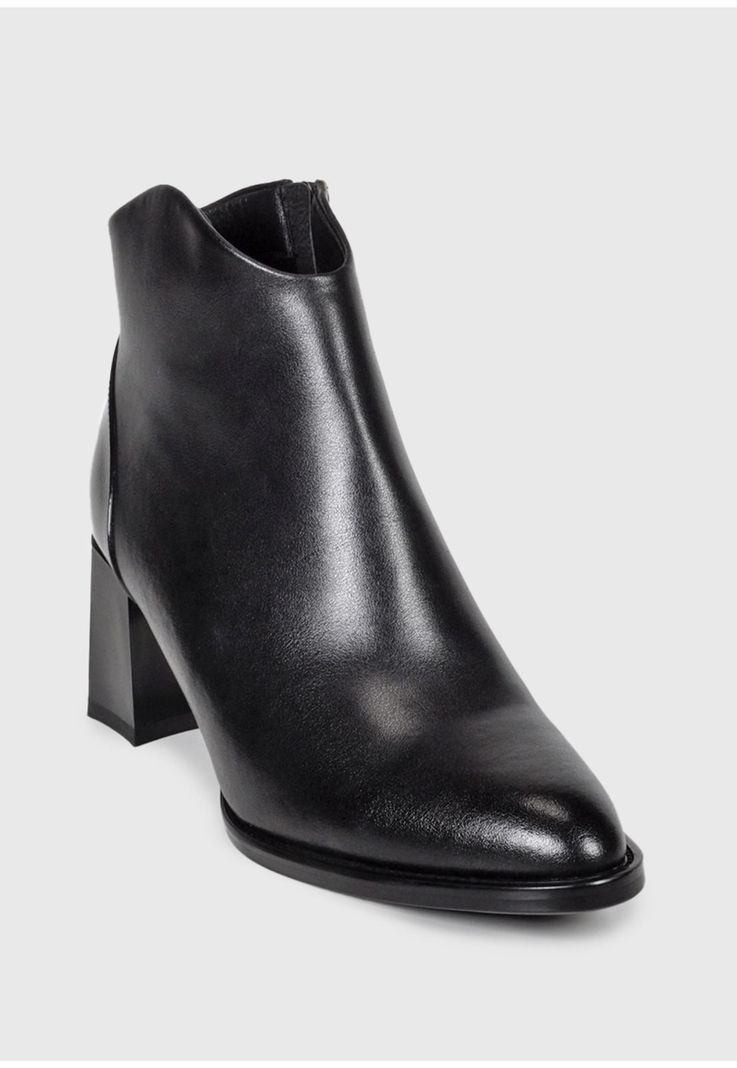 Botín Mujer Cuero Malka Negro-6