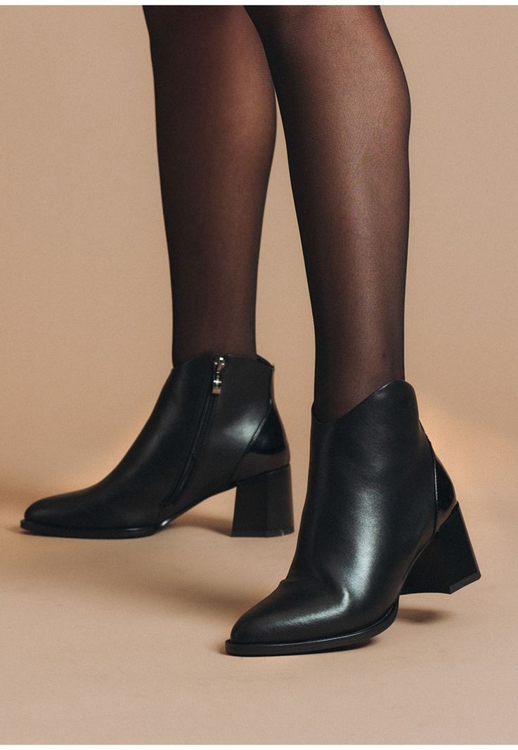 Botín Mujer Cuero Malka Negro-0